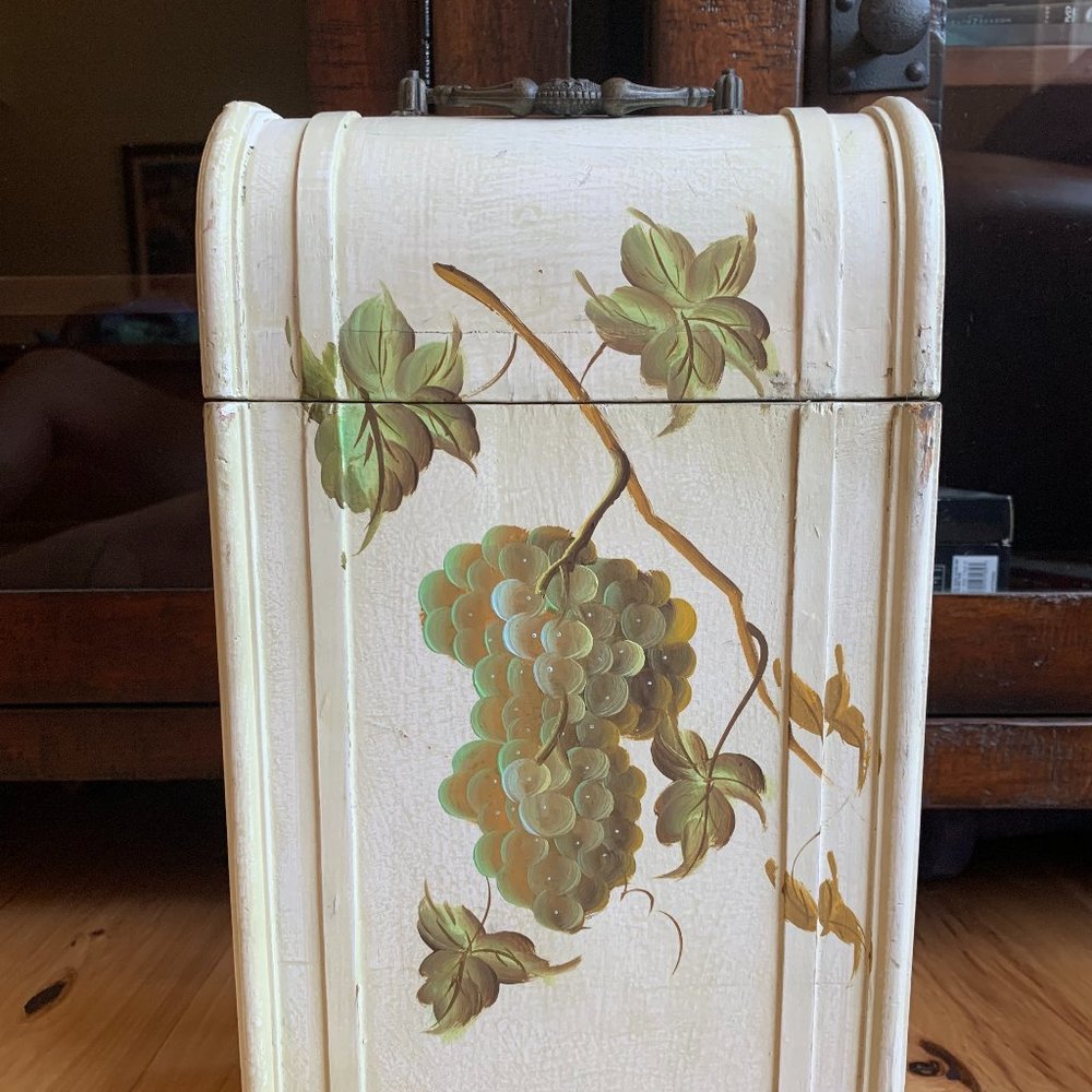 COPY - Rustic Painted Wooden Wine Giftbox - Holds 2 Bottles